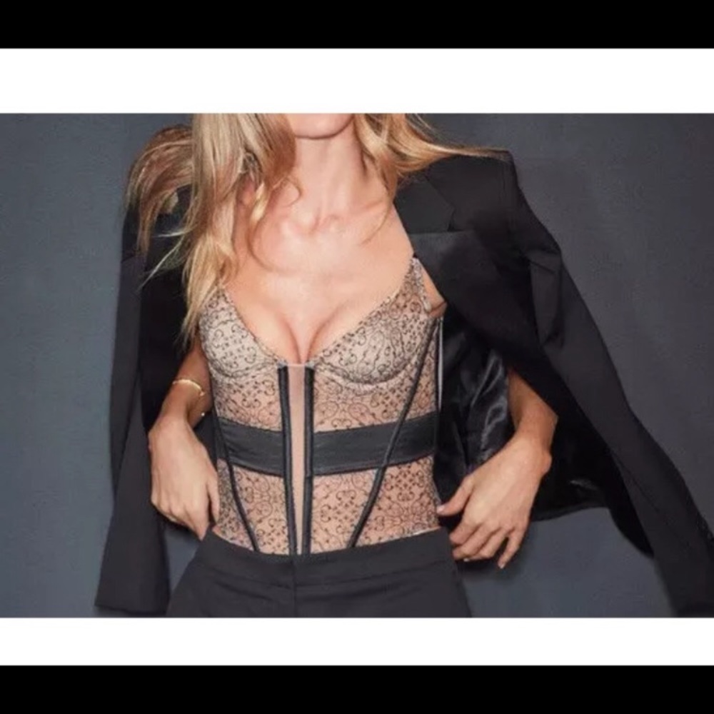 Victoria's Secret Black Lace Bustier